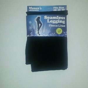 🆕Plus Size Black Fleece Lined Seamless Legging