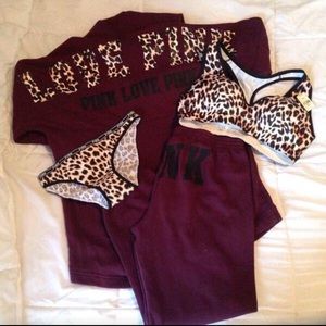 VS pink matching set