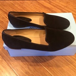 Antonio Melani black suede loafers