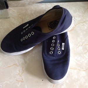 Navy blue Vans sneakers