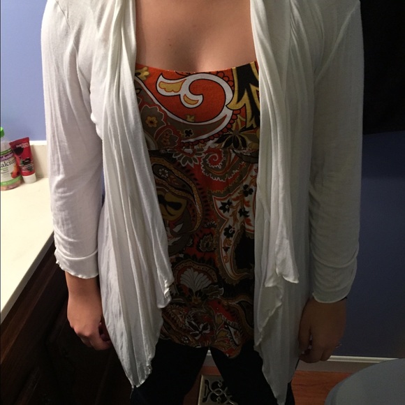 orange and black tank top. NWOT