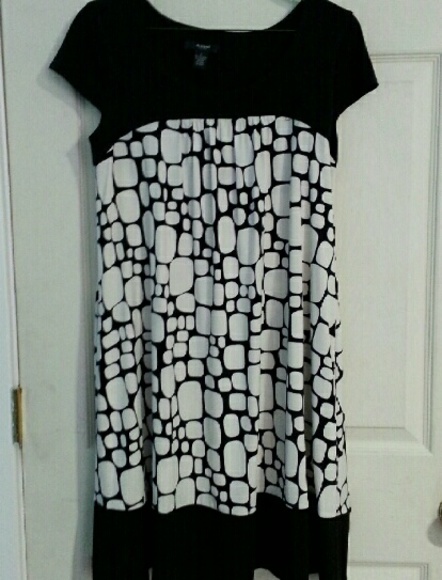 Alfani Black Sheath Patterned Dress