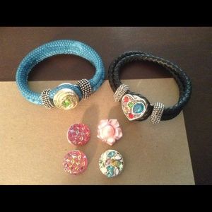 Snap jewelry bracelets and charms
