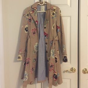 NEW Anthropologie Pansy Corset Trench Sz 6