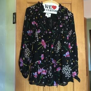MILLY wildflower print top