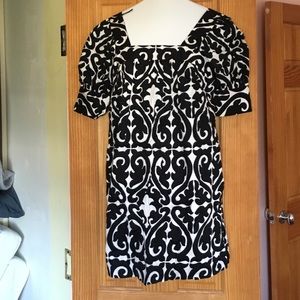 Milly ornamental wall paper cotton sateen dress