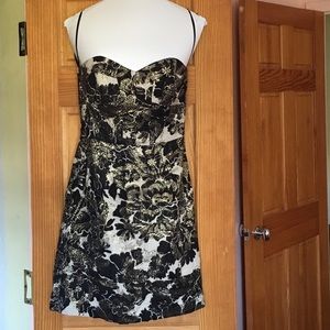 MILLY strapless floral print dress