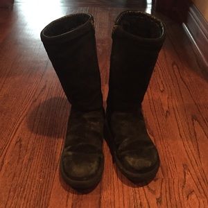 Tall black zipper ugg boots!