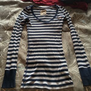 Striped long sleeve hollister tee