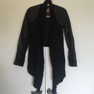 Genuine Buttery Lamb Leather Mixed Media Jacket