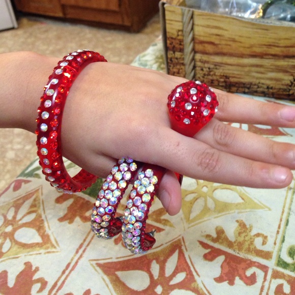 Rhinestone jewelry set