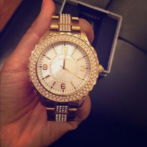 Express gold watch with rhinestones ✨✨