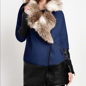 2012 Victoria's Secret Oversized Boxy Coat Faux Fur