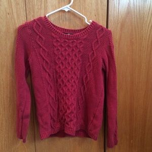 Cranberry red knit sweater