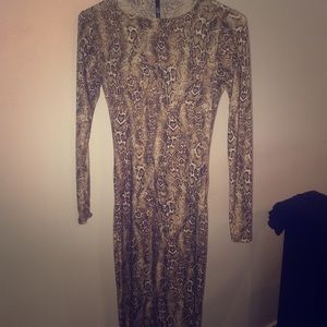 Faux Snake Skin Dress