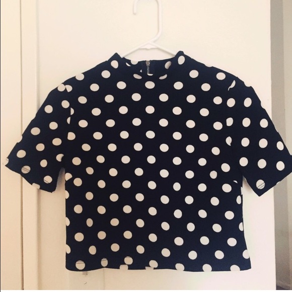 Polka dot crop top