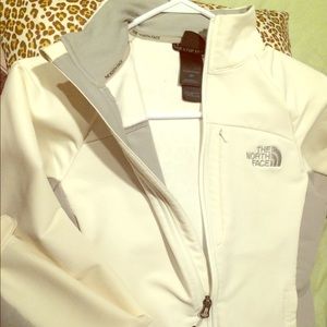 North Face Jacket White & Gray Size: Small