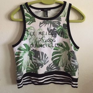Cute crop top/ muscle tee F21