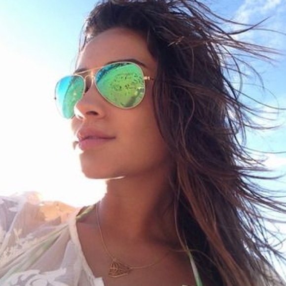 Green mirrored aviator sunnies - Picture 3 of 4