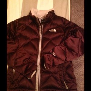 Purple North Face Down Jacket