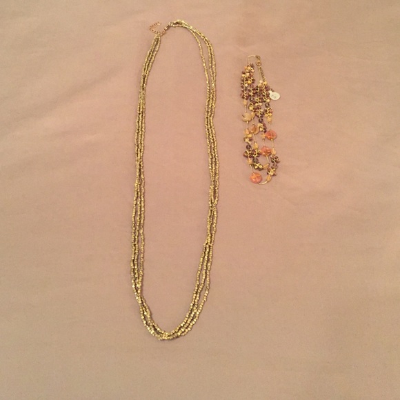 Gold&browns necklace bundle