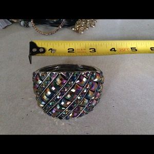 Sparkly hinged cuff bracelet