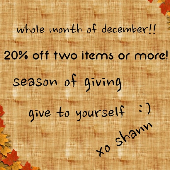 Treat yourself for the whole month of December!