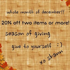 Treat yourself for the whole month of December!