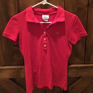 Red Lacoste dress shirt