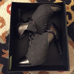 Grey Wool Tahari Booties