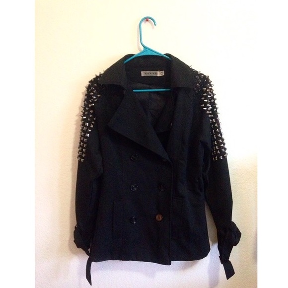 Spiked black coat