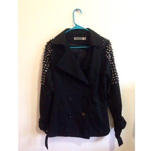Spiked black coat