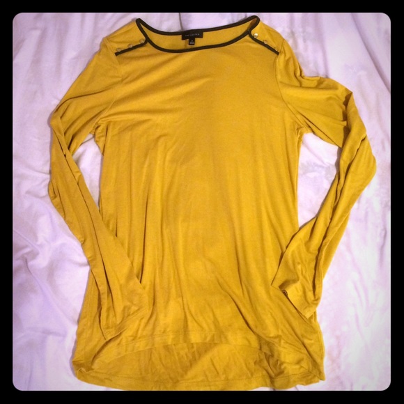 The Limited Gold Grey Trim Long Sleeve Shirt