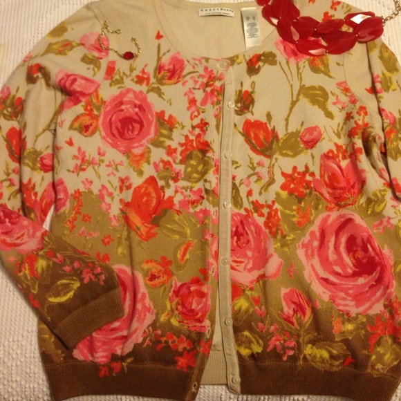 Floral Cardigan NWOT