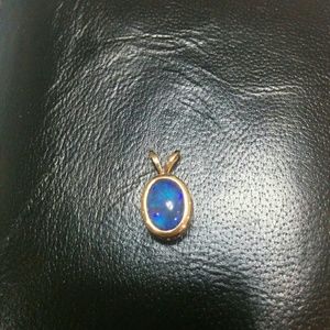 Australian Black Opal pendant