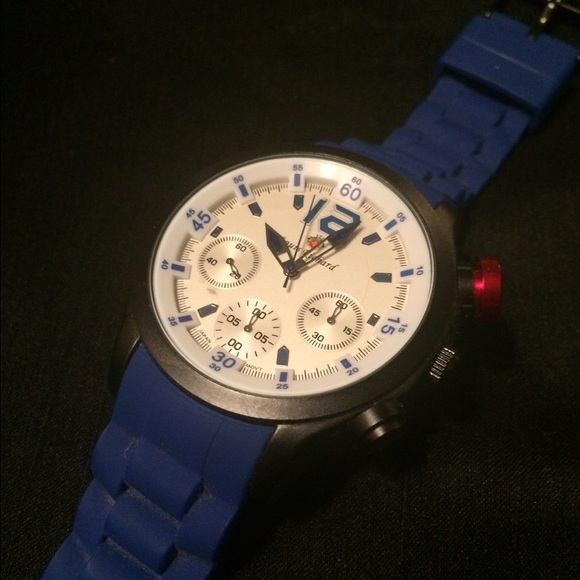 Montre Chronographe Homme Louis Richard Belvedere - Boîtier Gunmetal 50mm, Bracelet Silicone, étiquettes