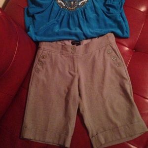 The Limited Gray Drew Fit Long Shorts