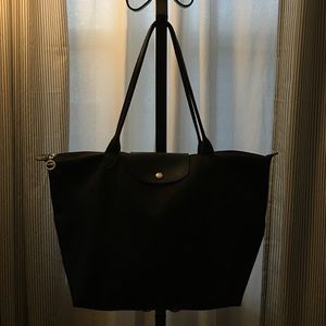 Longchamp Large 'Planetes' Tote (Black)