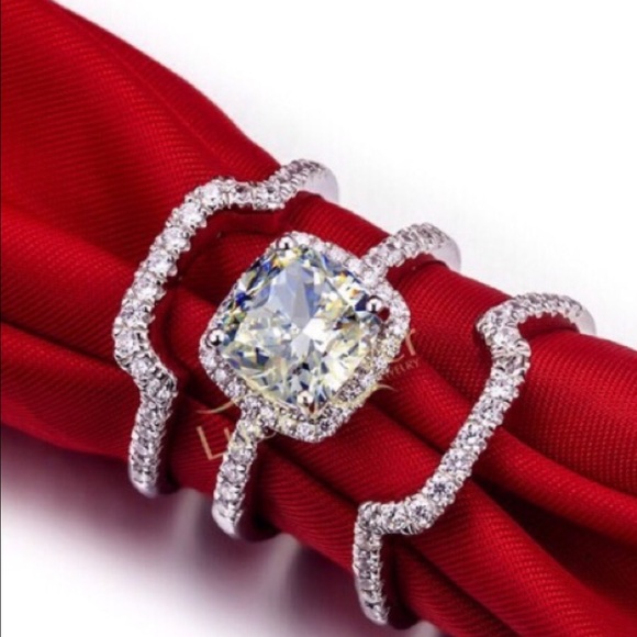 Jewelry - 3-1 EMERALD CUT ENGAGEMENT RING SIZE 5 & 7