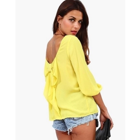 Yello back bow top - Picture 1 of 2