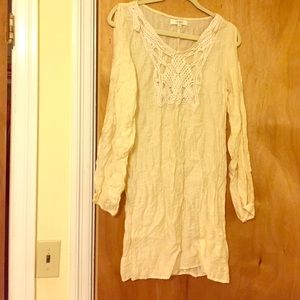 Cream open-sleeve sundress