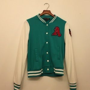 Teal A Varsity Jacket