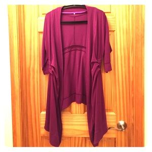 Lululemon short sleeve knit cardigan, purple