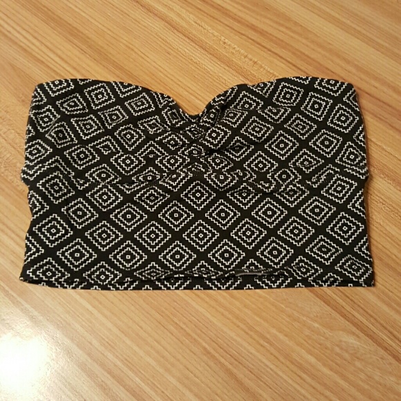 PINK Victoria's Secret Black & White Bandeau