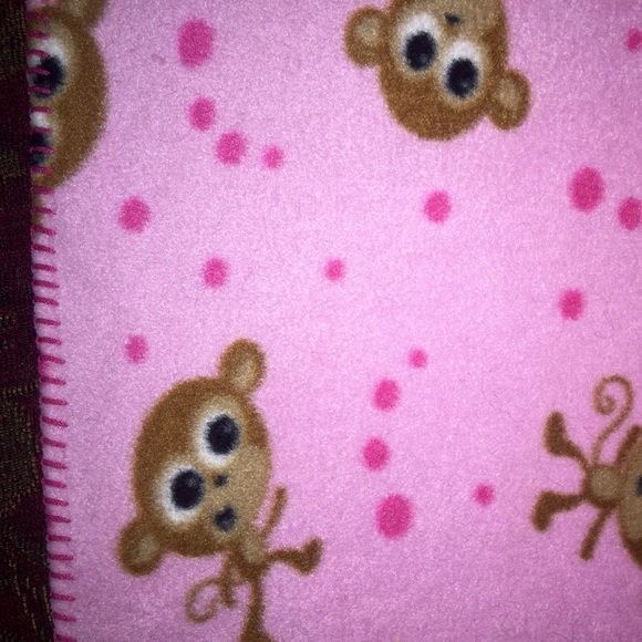 pink monkey blanket