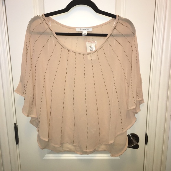 Forever 21 Beaded Circle Top