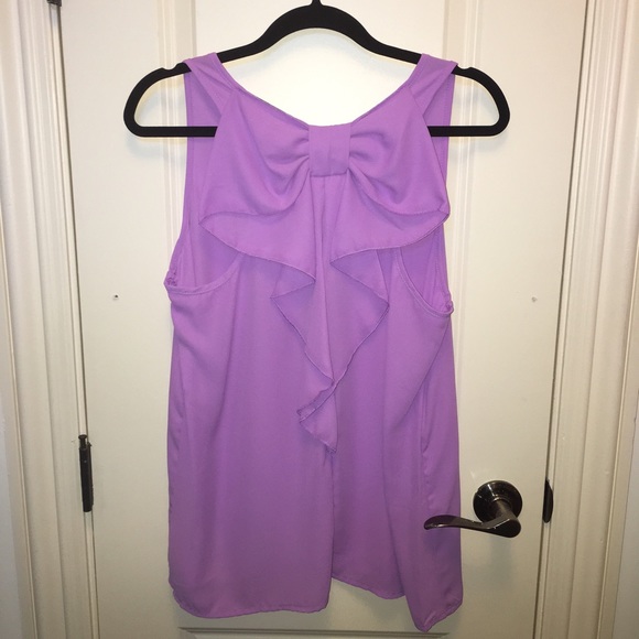 White Plum Lavender Bow-Back Tank