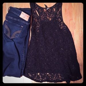 LAST CHANCE-H&M Full lace tank