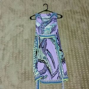 Paisley print knee length dress