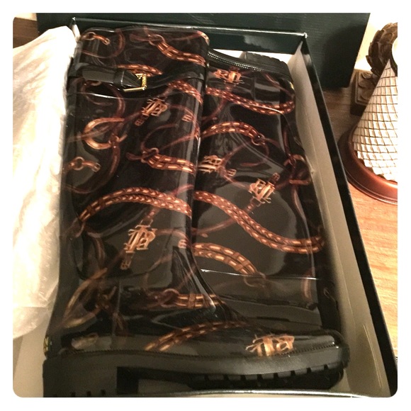 Ralph Lauren rain boots - Picture 1 of 3
